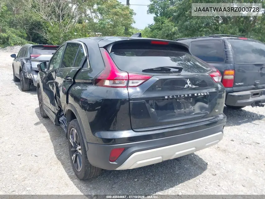 2024 Mitsubishi Eclipse Cross Se S-Awc/Sel S-Awc VIN: JA4ATWAA3RZ000728 Lot: 45588667