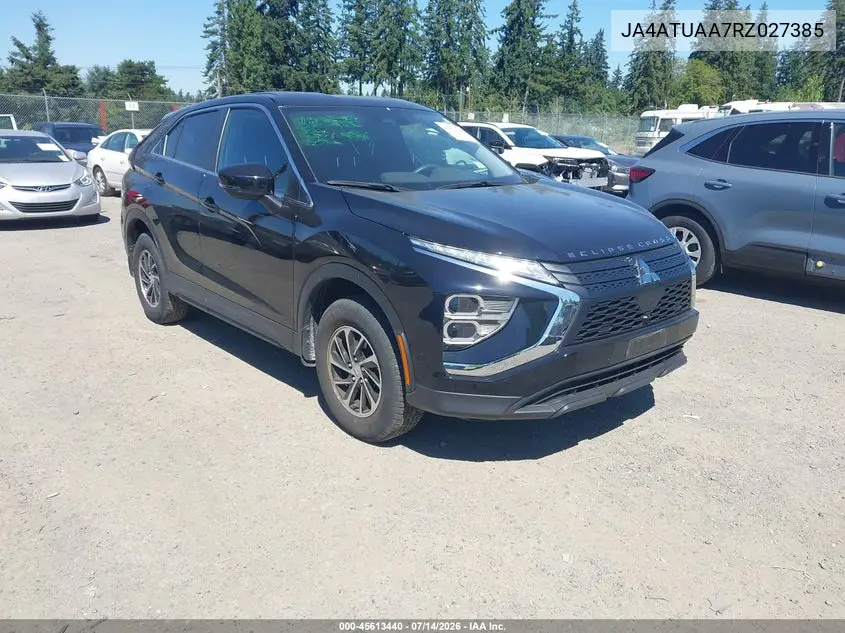 2024 Mitsubishi Eclipse Cross Es S-Awc VIN: JA4ATUAA7RZ027385 Lot: 45613440