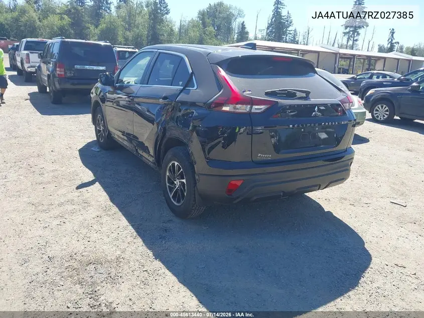 2024 Mitsubishi Eclipse Cross Es S-Awc VIN: JA4ATUAA7RZ027385 Lot: 45613440