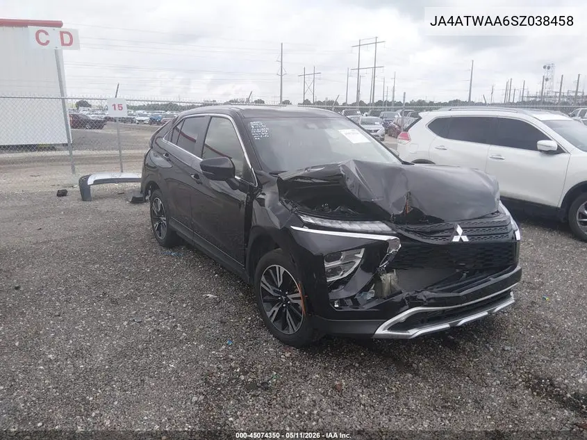 2025 Mitsubishi Eclipse Cross Black Edition S-Awc/Se S-Awc/Sel S-Awc VIN: JA4ATWAA6SZ038458 Lot: 45074350
