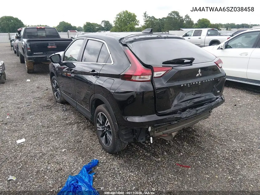 2025 Mitsubishi Eclipse Cross Black Edition S-Awc/Se S-Awc/Sel S-Awc VIN: JA4ATWAA6SZ038458 Lot: 45074350