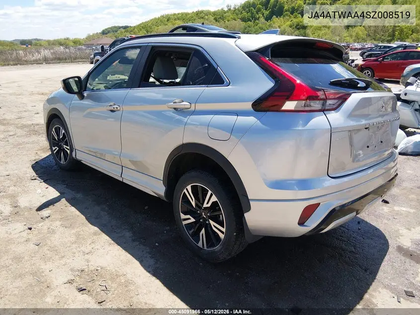 2025 Mitsubishi Eclipse Cross Sel S-Awc VIN: JA4ATWAA4SZ008519 Lot: 45091966