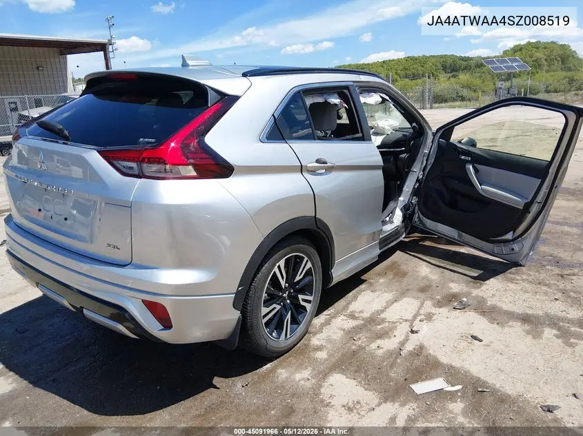 2025 Mitsubishi Eclipse Cross Sel S-Awc VIN: JA4ATWAA4SZ008519 Lot: 45091966