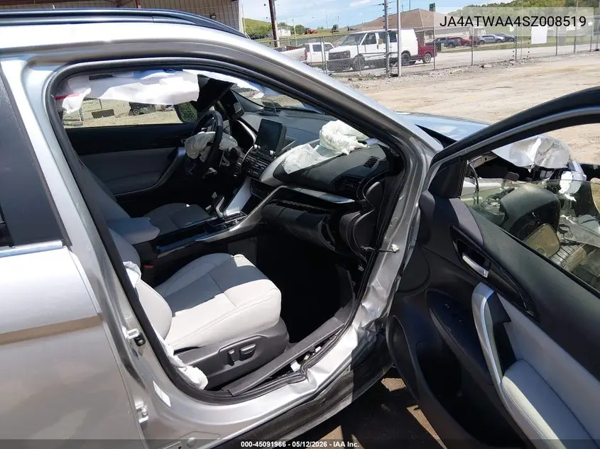 2025 Mitsubishi Eclipse Cross Sel S-Awc VIN: JA4ATWAA4SZ008519 Lot: 45091966