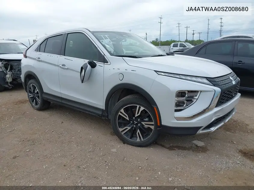 2025 Mitsubishi Eclipse Cross VIN: JA4ATWAA0SZ008680 Lot: 45245094