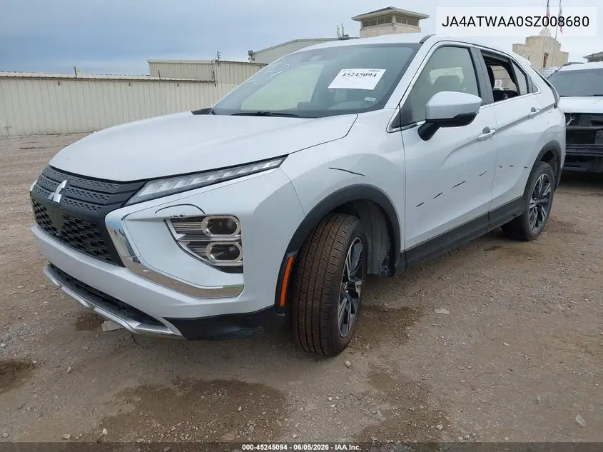 2025 Mitsubishi Eclipse Cross VIN: JA4ATWAA0SZ008680 Lot: 45245094