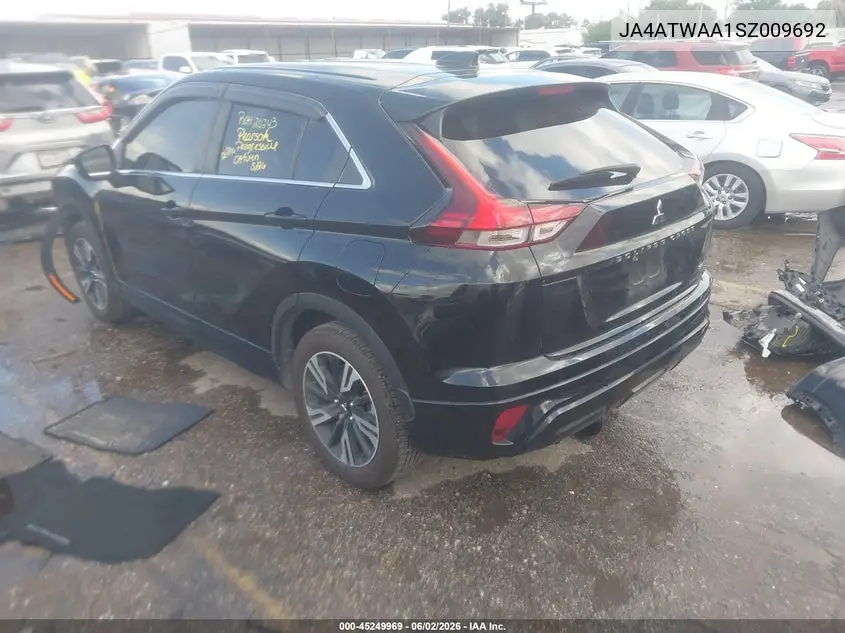 2025 Mitsubishi Eclipse Cross Sel S-Awc VIN: JA4ATWAA1SZ009692 Lot: 45249969