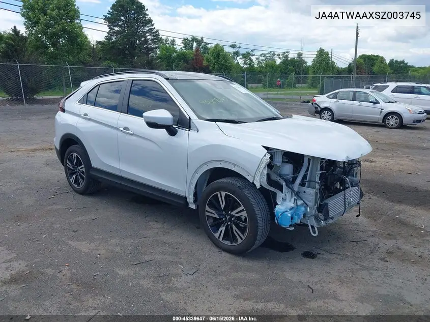 2025 Mitsubishi Eclipse Cross Se S-Awc VIN: JA4ATWAAXSZ003745 Lot: 45339647