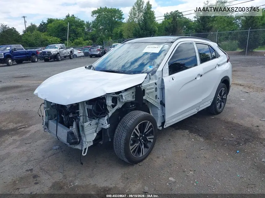 2025 Mitsubishi Eclipse Cross Se S-Awc VIN: JA4ATWAAXSZ003745 Lot: 45339647