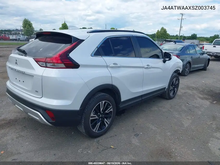 2025 Mitsubishi Eclipse Cross Se S-Awc VIN: JA4ATWAAXSZ003745 Lot: 45339647