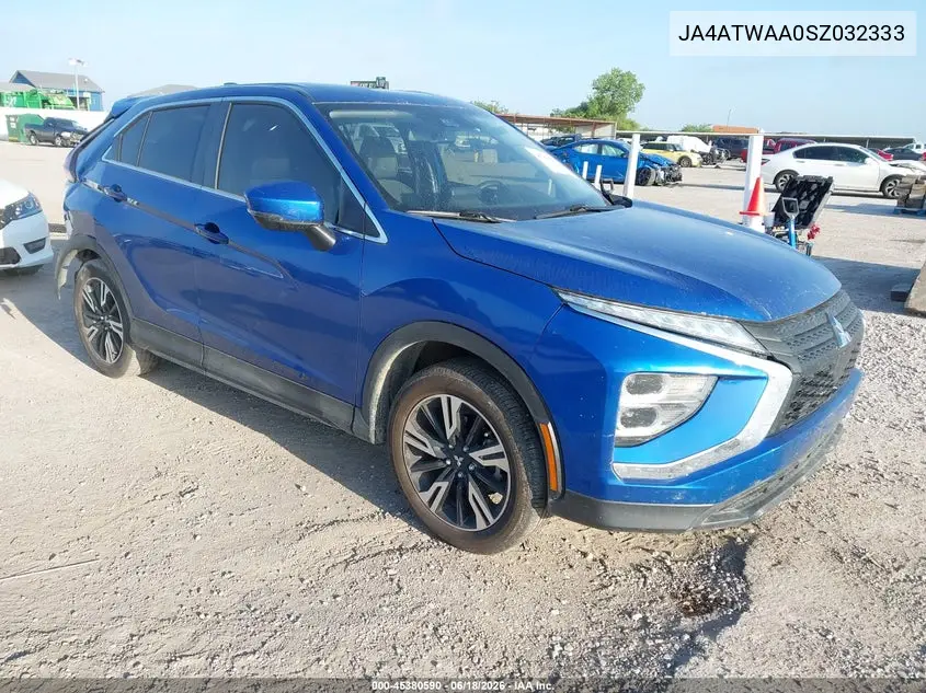 2025 Mitsubishi Eclipse Cross Black Edition S-Awc/Se S-Awc/Sel S-Awc VIN: JA4ATWAA0SZ032333 Lot: 45380590