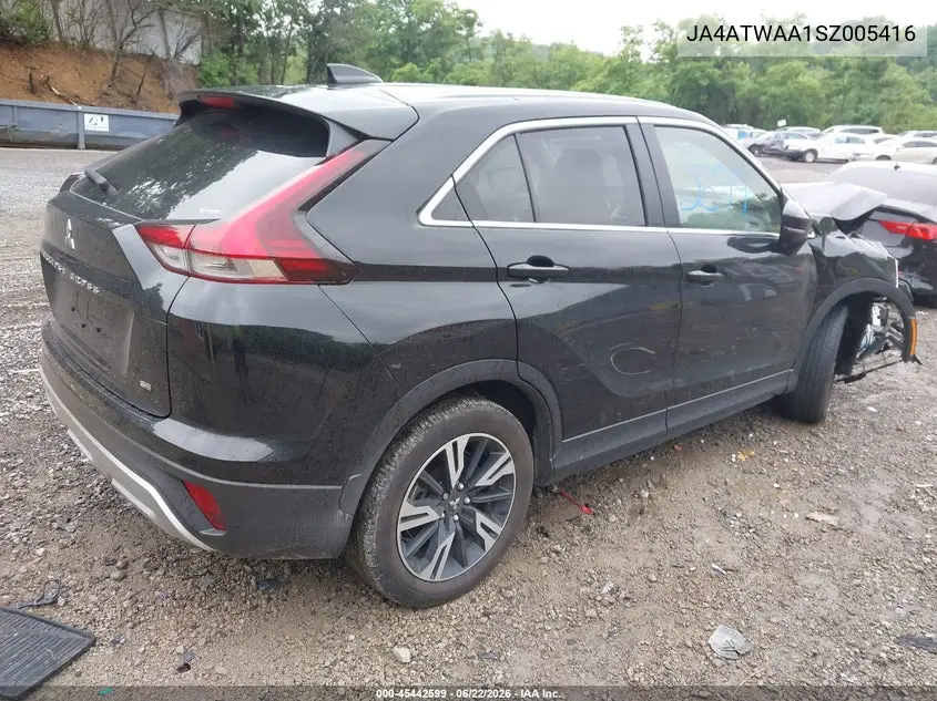 2025 Mitsubishi Eclipse Cross Se S-Awc VIN: JA4ATWAA1SZ005416 Lot: 45442599