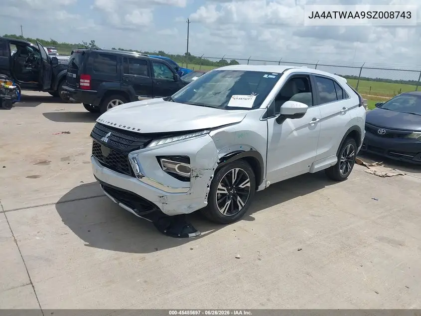 2025 Mitsubishi Eclipse Cross Sel S-Awc VIN: JA4ATWAA9SZ008743 Lot: 45485697