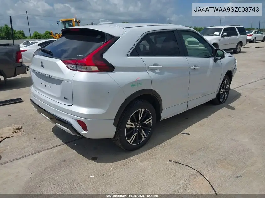 2025 Mitsubishi Eclipse Cross Sel S-Awc VIN: JA4ATWAA9SZ008743 Lot: 45485697
