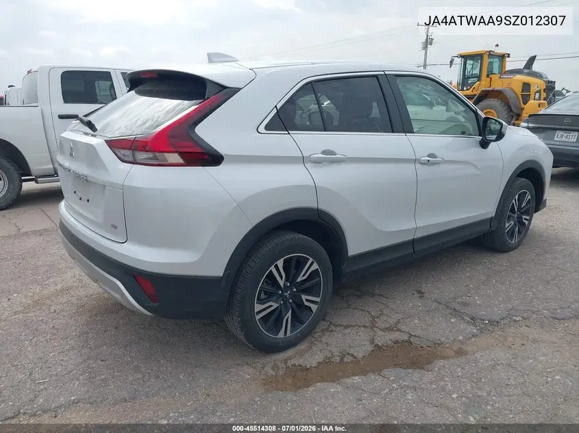 2025 Mitsubishi Eclipse Cross Black Edition S-Awc/Se S-Awc/Sel S-Awc VIN: JA4ATWAA9SZ012307 Lot: 45514308