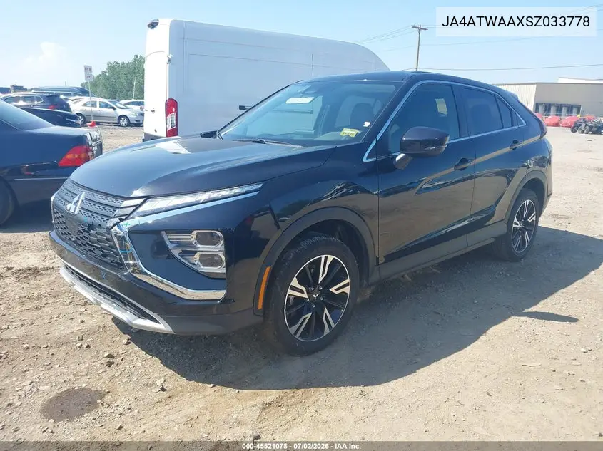 2025 Mitsubishi Eclipse Cross Black Edition S-Awc/Se S-Awc/Sel S-Awc VIN: JA4ATWAAXSZ033778 Lot: 45521078
