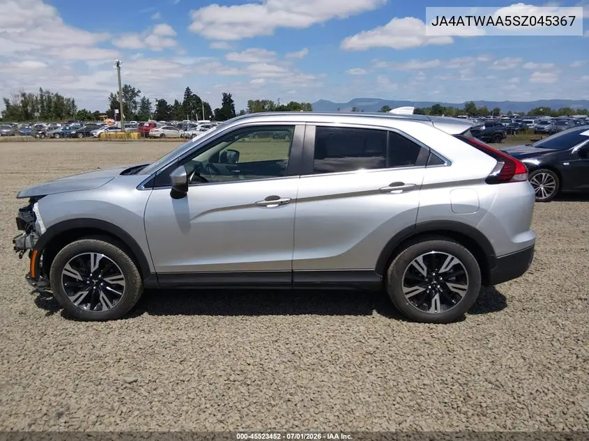 2025 Mitsubishi Eclipse Cross Black Edition S-Awc/Se S-Awc/Sel S-Awc VIN: JA4ATWAA5SZ045367 Lot: 45523452