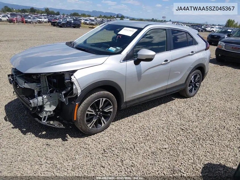 2025 Mitsubishi Eclipse Cross Black Edition S-Awc/Se S-Awc/Sel S-Awc VIN: JA4ATWAA5SZ045367 Lot: 45523452
