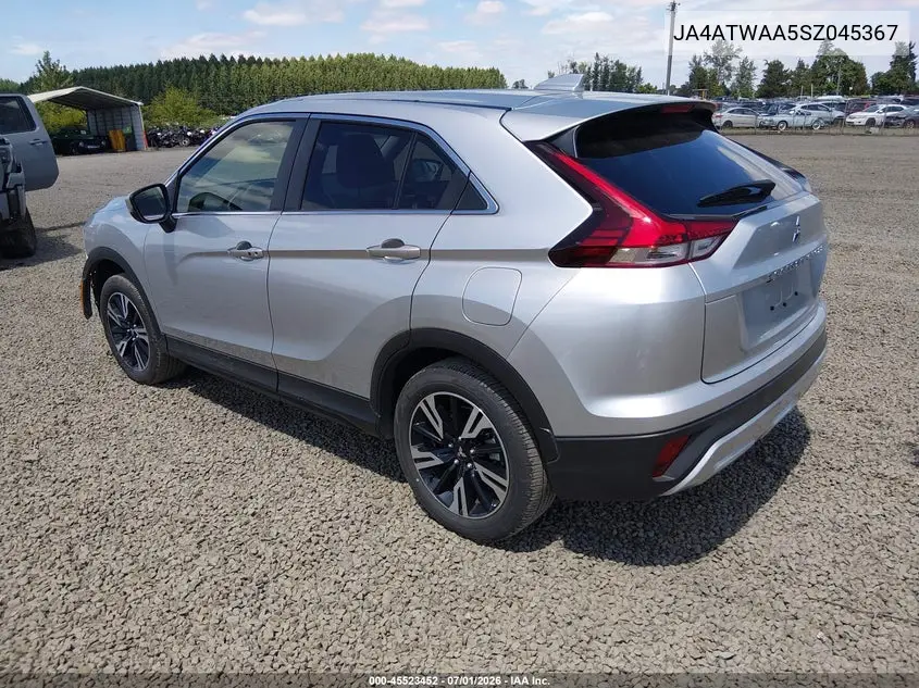 2025 Mitsubishi Eclipse Cross Black Edition S-Awc/Se S-Awc/Sel S-Awc VIN: JA4ATWAA5SZ045367 Lot: 45523452
