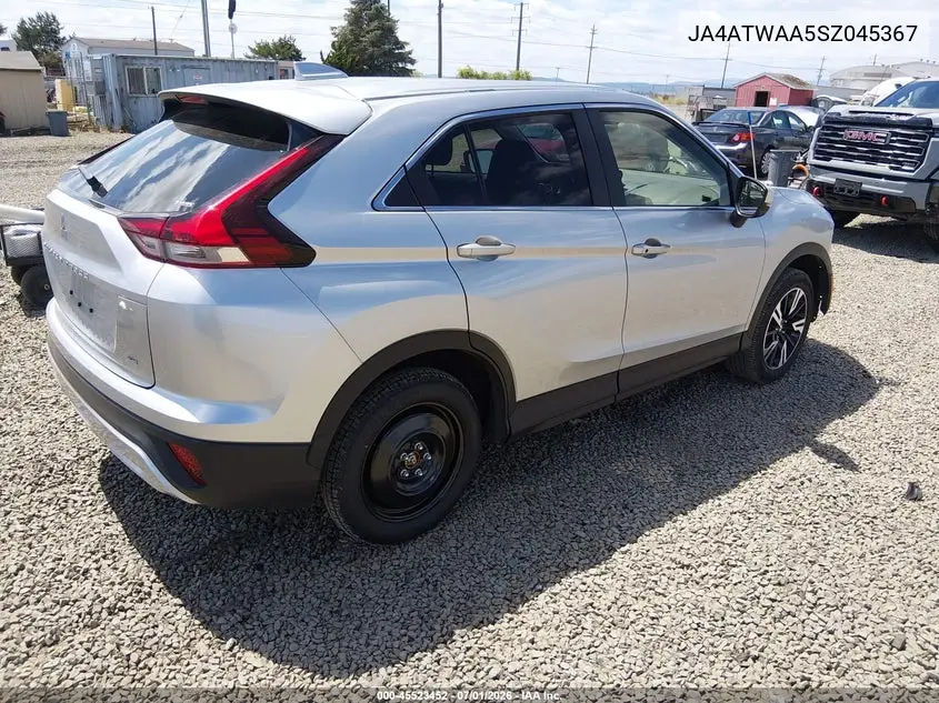 2025 Mitsubishi Eclipse Cross Black Edition S-Awc/Se S-Awc/Sel S-Awc VIN: JA4ATWAA5SZ045367 Lot: 45523452