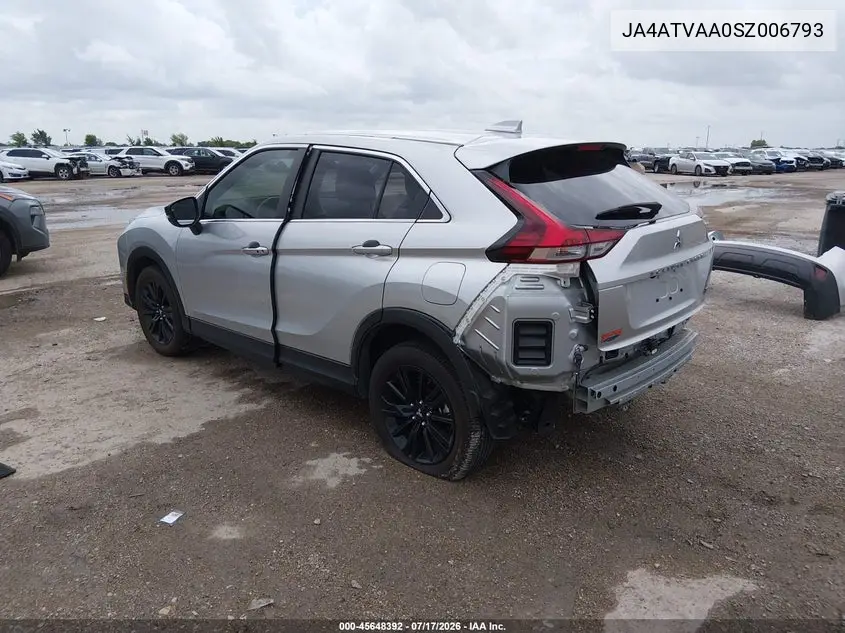 2025 Mitsubishi Eclipse Cross Le S-Awc/Ralliart S-Awc VIN: JA4ATVAA0SZ006793 Lot: 45648392