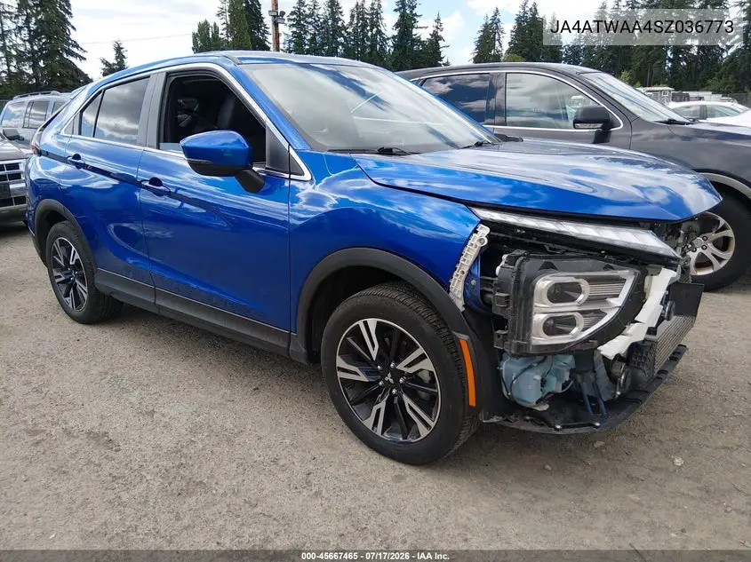 2025 Mitsubishi Eclipse Cross Black Edition S-Awc/Se S-Awc/Sel S-Awc VIN: JA4ATWAA4SZ036773 Lot: 45667465