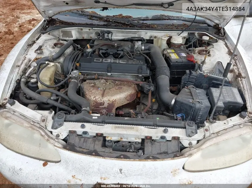 1996 Mitsubishi Eclipse Rs VIN: 4A3AK34Y4TE314884 Lot: 45388468