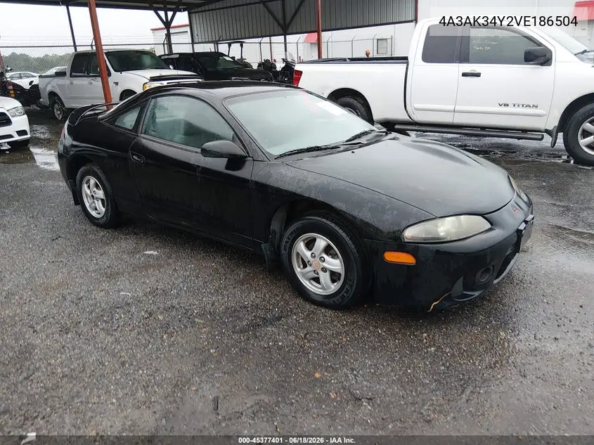 1997 Mitsubishi Eclipse Rs VIN: 4A3AK34Y2VE186504 Lot: 45377401