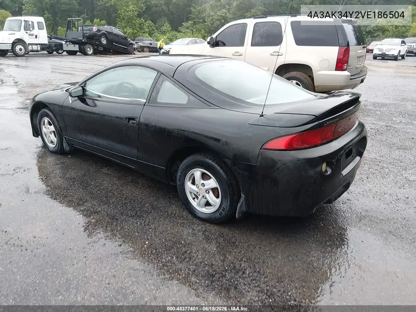 1997 Mitsubishi Eclipse Rs VIN: 4A3AK34Y2VE186504 Lot: 45377401