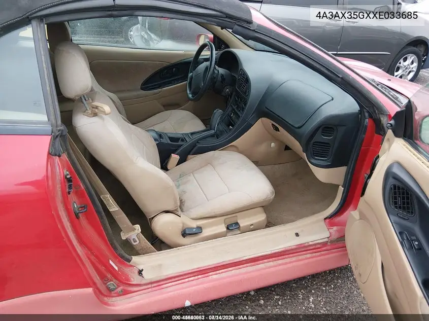 1999 Mitsubishi Eclipse Spyder Gs VIN: 4A3AX35GXXE033685 Lot: 45640053