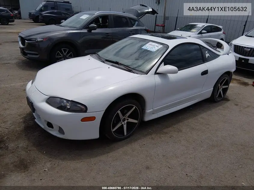 1999 Mitsubishi Eclipse Gs VIN: 4A3AK44Y1XE105632 Lot: 45660790