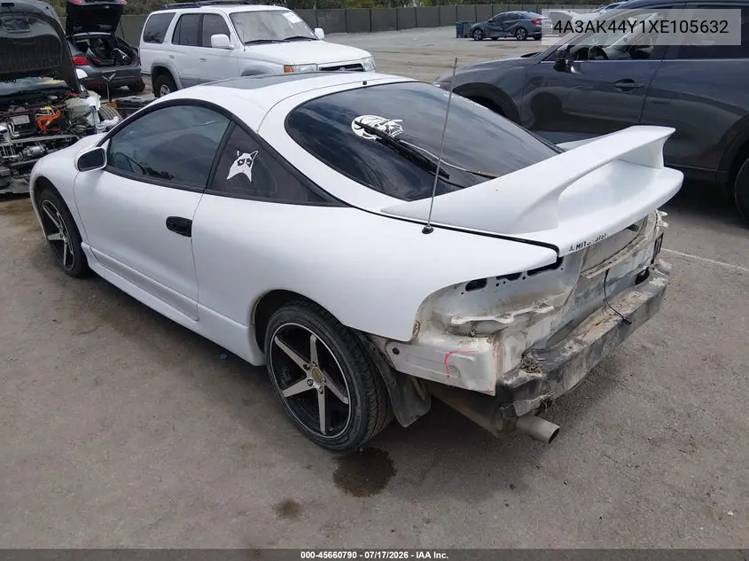 1999 Mitsubishi Eclipse Gs VIN: 4A3AK44Y1XE105632 Lot: 45660790