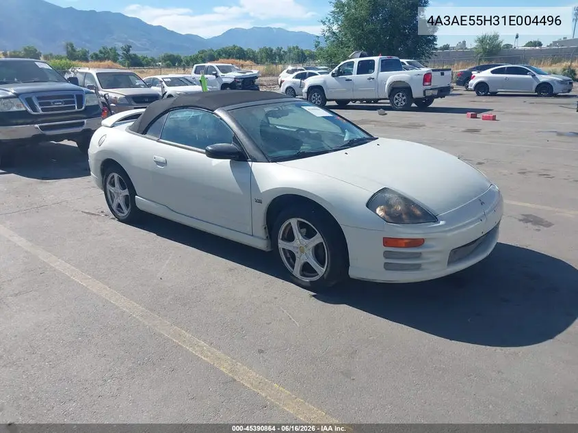 2001 Mitsubishi Eclipse Spyder Gt VIN: 4A3AE55H31E004496 Lot: 45390864