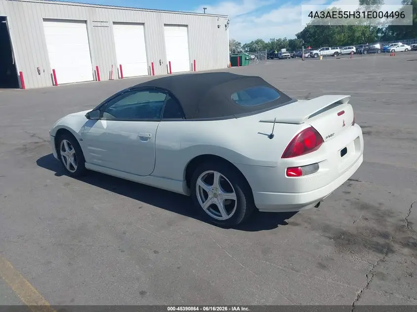 2001 Mitsubishi Eclipse Spyder Gt VIN: 4A3AE55H31E004496 Lot: 45390864