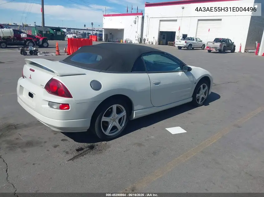 2001 Mitsubishi Eclipse Spyder Gt VIN: 4A3AE55H31E004496 Lot: 45390864