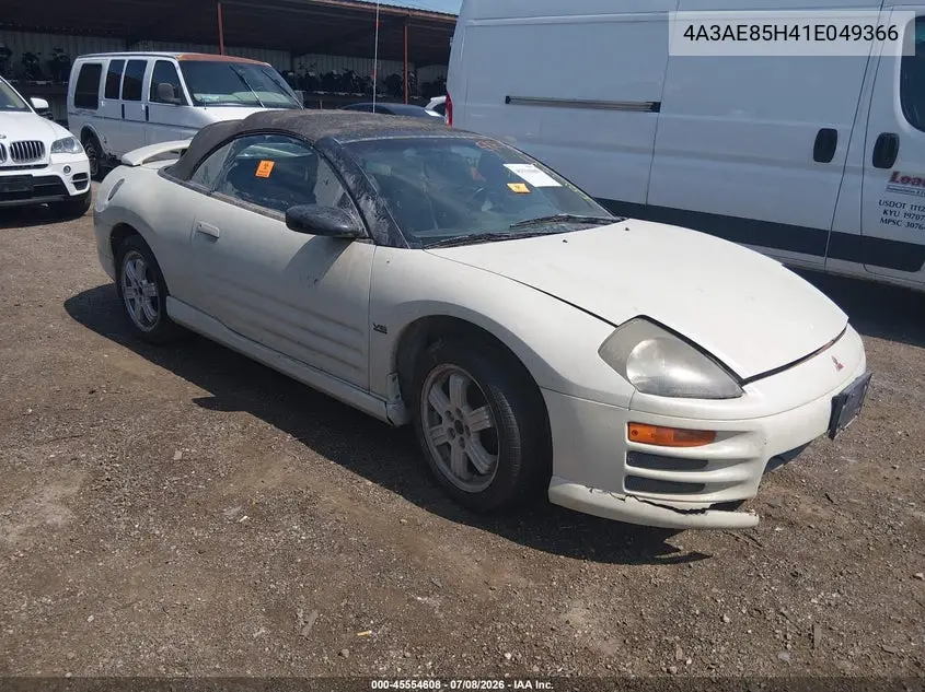 2001 Mitsubishi Eclipse Spyder Gt VIN: 4A3AE85H41E049366 Lot: 45554608