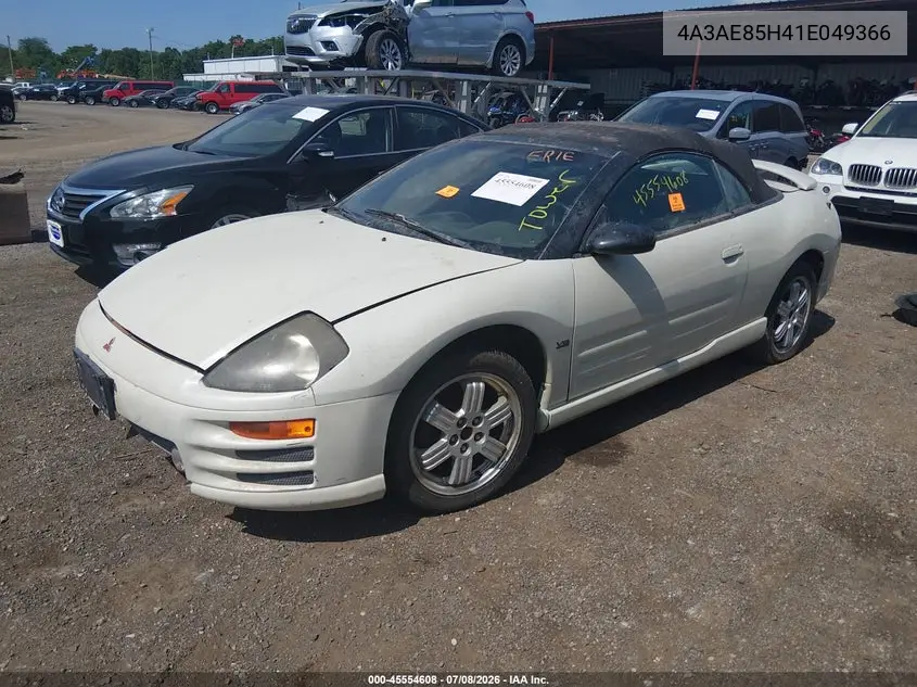 2001 Mitsubishi Eclipse Spyder Gt VIN: 4A3AE85H41E049366 Lot: 45554608