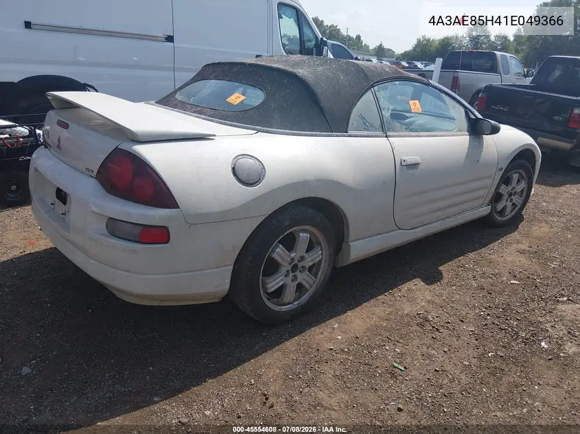 2001 Mitsubishi Eclipse Spyder Gt VIN: 4A3AE85H41E049366 Lot: 45554608