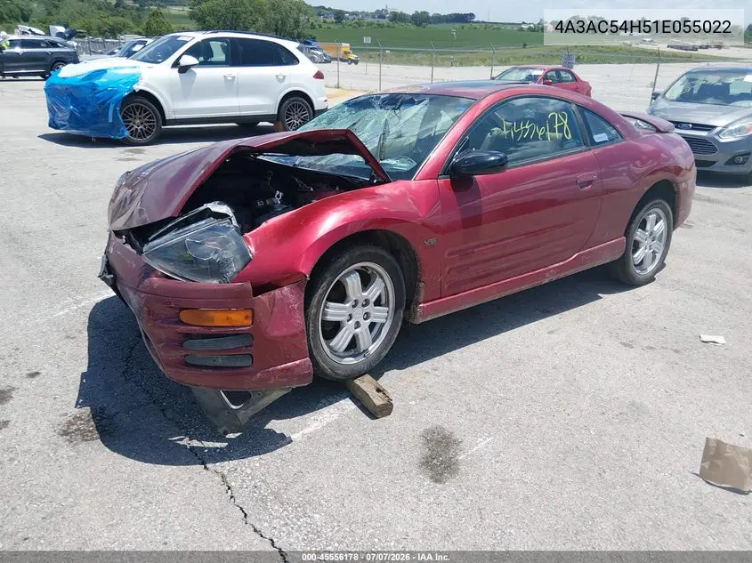 2001 Mitsubishi Eclipse Gt VIN: 4A3AC54H51E055022 Lot: 45556178
