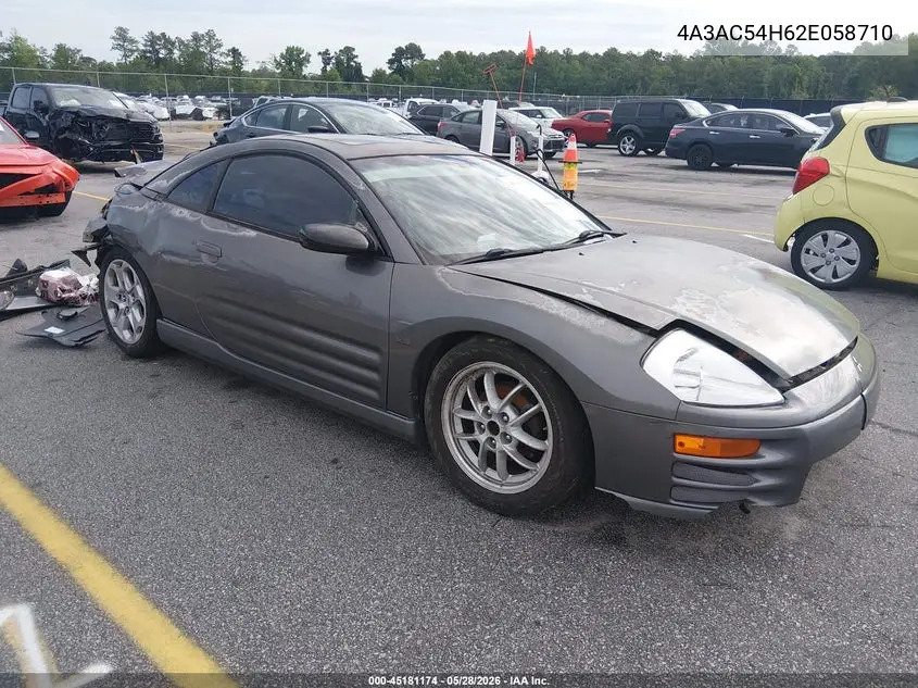 2002 Mitsubishi Eclipse VIN: 4A3AC54H62E058710 Lot: 45181174
