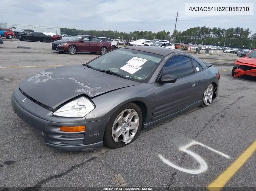 2002 Mitsubishi Eclipse VIN: 4A3AC54H62E058710 Lot: 45181174