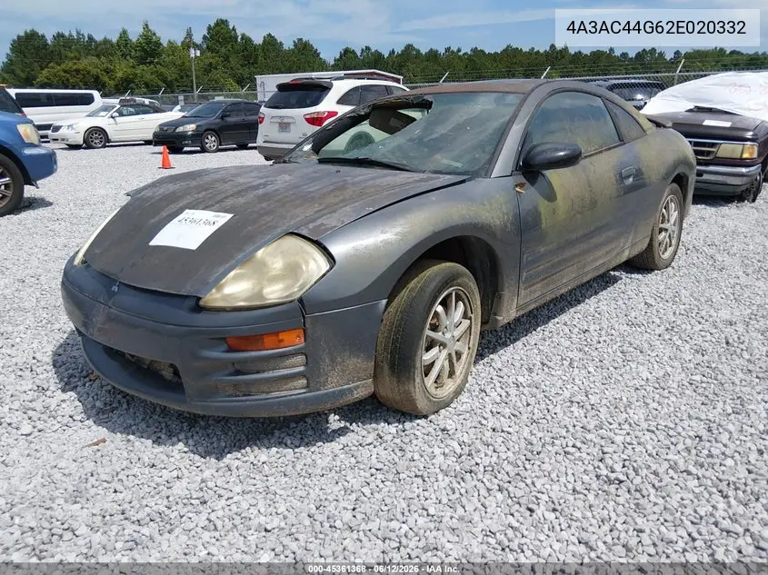 2002 Mitsubishi Eclipse Gs VIN: 4A3AC44G62E020332 Lot: 45361368
