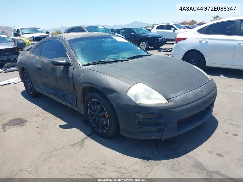 2002 Mitsubishi Eclipse Gs VIN: 4A3AC44G72E088347 Lot: 45394704