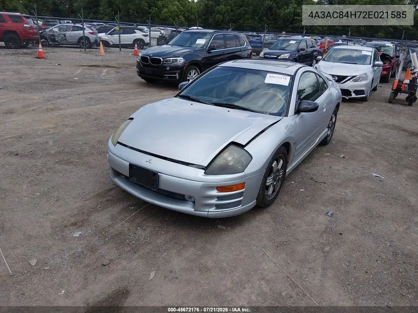 2002 Mitsubishi Eclipse Gt/Gt W/Premium Pkg VIN: 4A3AC84H72E021585 Lot: 45672176