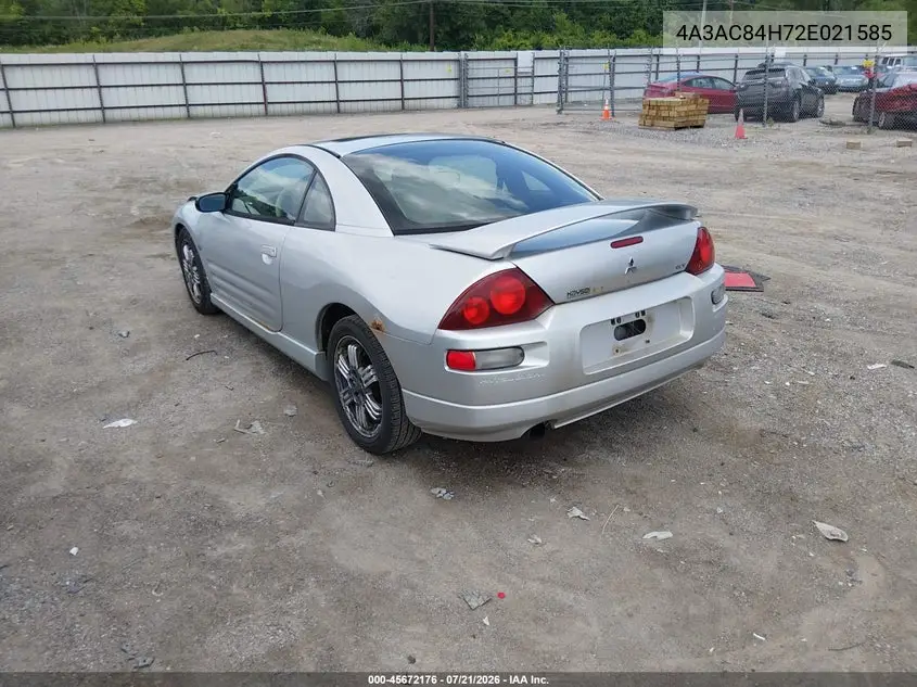 2002 Mitsubishi Eclipse Gt/Gt W/Premium Pkg VIN: 4A3AC84H72E021585 Lot: 45672176