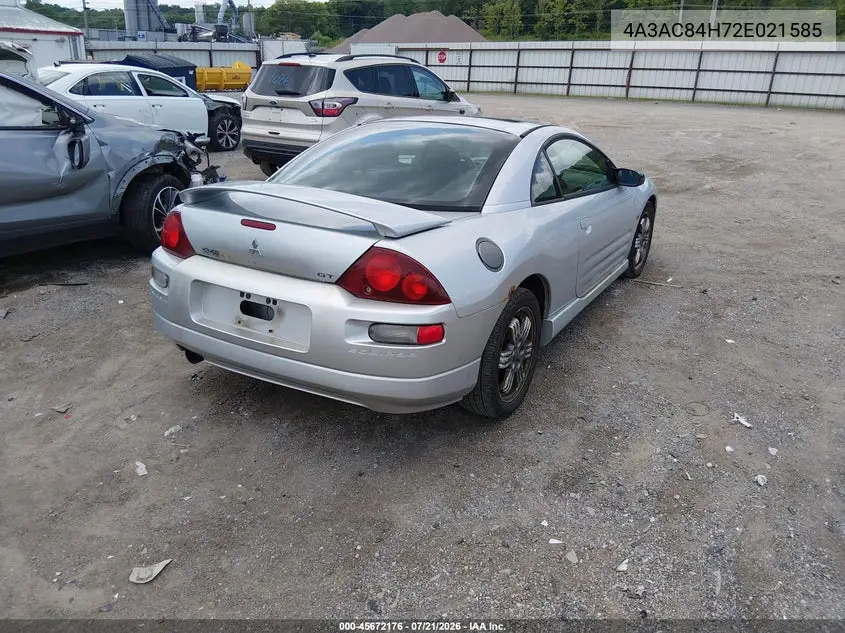 2002 Mitsubishi Eclipse Gt/Gt W/Premium Pkg VIN: 4A3AC84H72E021585 Lot: 45672176