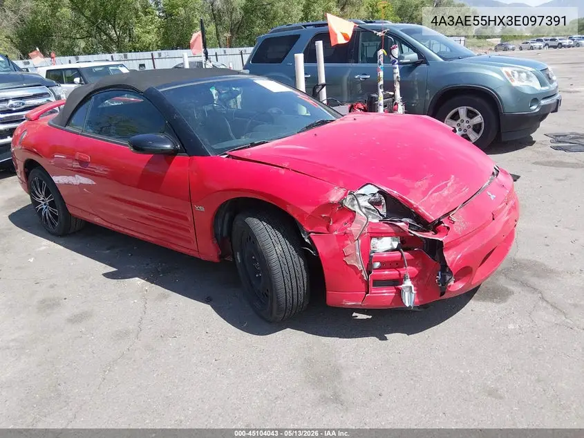 2003 Mitsubishi Eclipse Spyder Gt VIN: 4A3AE55HX3E097391 Lot: 45104043