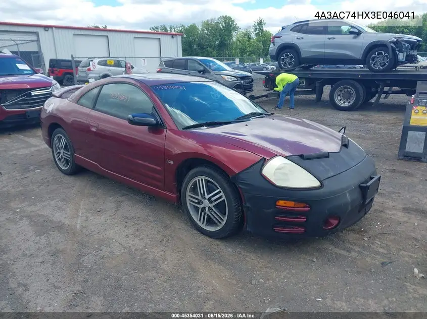 2003 Mitsubishi Eclipse Gts VIN: 4A3AC74HX3E046041 Lot: 45354031