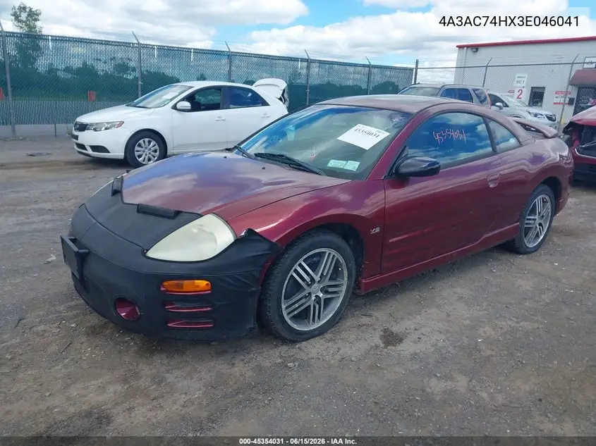 2003 Mitsubishi Eclipse Gts VIN: 4A3AC74HX3E046041 Lot: 45354031