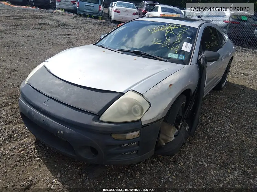 2003 Mitsubishi Eclipse Gs VIN: 4A3AC44G83E029020 Lot: 45373654